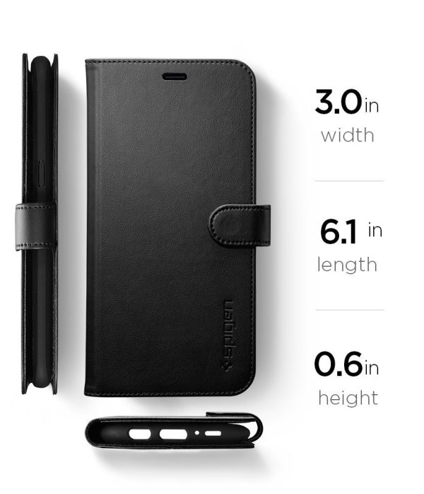 Samsung Galaxy S8 Plus Spigen Wallet S Flip Cover Case - Matte Black