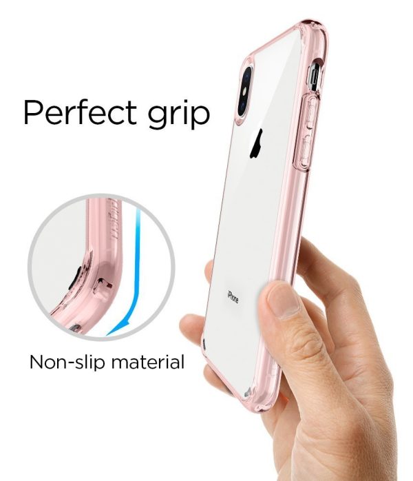 Apple iPhone XS / iPhone X Original Spigen Case Ultra Hybrid - Rose Crystal