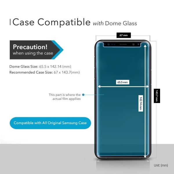 Galaxy S9 Whitestone Dome Glass with UV Light & Easy Install Kit
