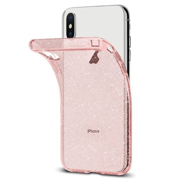 Apple iPhone X Spigen Liquid Crystal Glitter Case - Rose Quartz