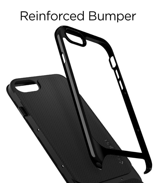 Apple iPhone 8 / 7 Original Spigen Case Neo Hybrid Herringbone - Shiny Black Apple iPhone 8 / 7 Original Spigen Case Neo Hybrid Herringbone - Shiny Black