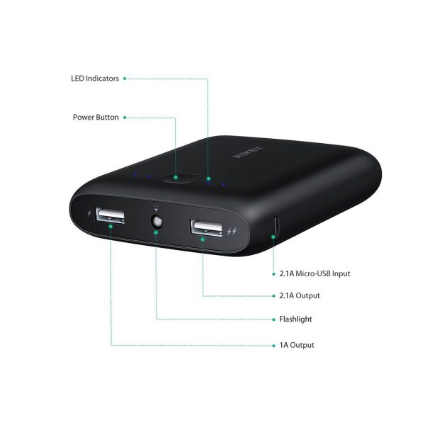 AUKEY 10000mAh Pocket Series Dual USB Powerbank for Android & iPhones - PB-N42 AUKEY 10000mAh Pocket Series Dual USB Powerbank for Android & iPhones - PB-N42