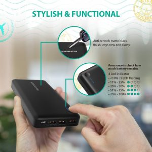 RAVPower 26800mah Battery Packs Total 5.5A Output 3-Port Power Bank
