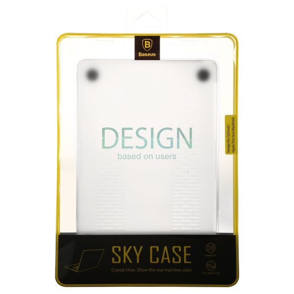 Baseus Macbook Sky Case Transparent Protective Case, Baseus Ultra-thin Semi-transparent PC Crystal Hard Case Protective Shell Cover Stronger Heat Dissipation for all Macbooks