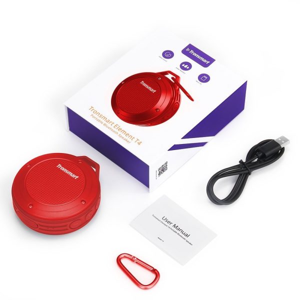 Tronsmart Element T4  Bluetooth Waterproof Portable Speaker - Red
