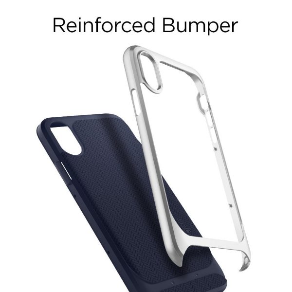Apple iPhone X Original Spigen Case Neo Hybrid - Satin Silver
