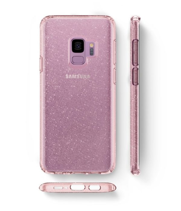 Galaxy S9 Spigen Liquid Crystal Glitter Case - Rose Quartz