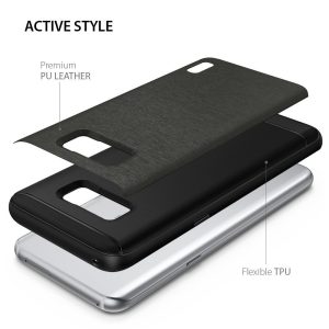 Galaxy S8 Ringke Flex S Leather Infused Case - Deep Blue