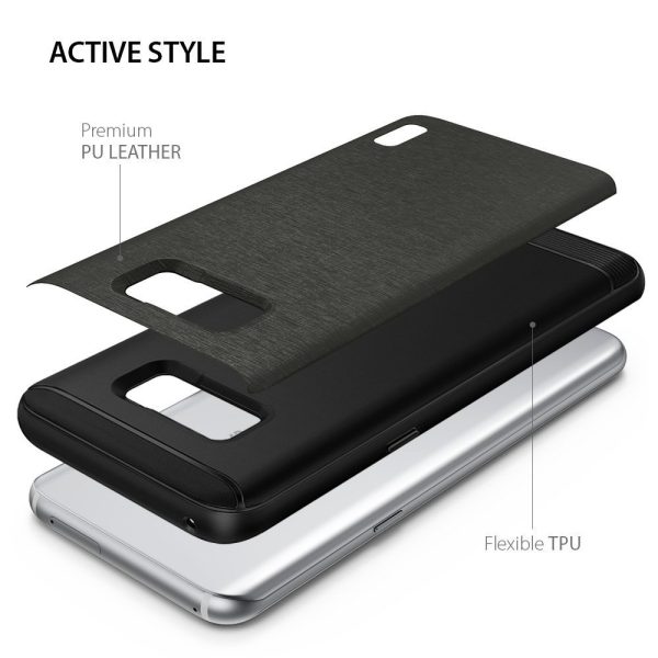 Galaxy S8 Ringke Flex S Leather Infused Case - Gray Galaxy S8 Ringke Flex S Leather Infused Case - Gray