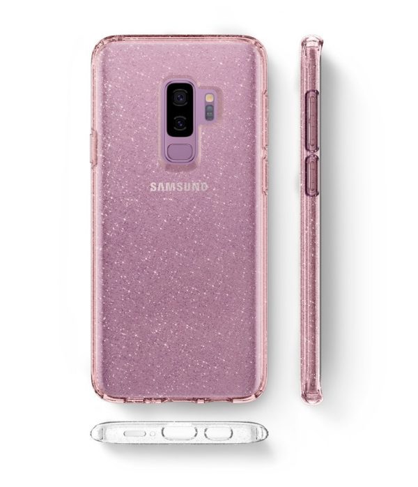 Galaxy S9 Plus Spigen Liquid Crystal Glitter Case - Rose Quartz