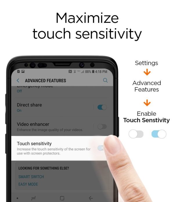 Samsung Galaxy S9 Plus Spigen Original Thin Fit 360 Case with Glass Protector - Black