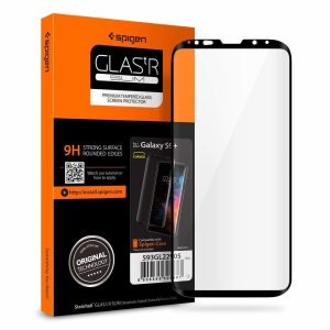 Galaxy S9 Plus Spigen GLASTr Curved Slim Case Friendly Curved Tempered Glass
