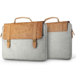 Baseus Laptop Bag British Series Ultra Soft Protective Notebook Bag 14 Inches Portable Leather Handbag for Macbook / All Other Windows Laptops