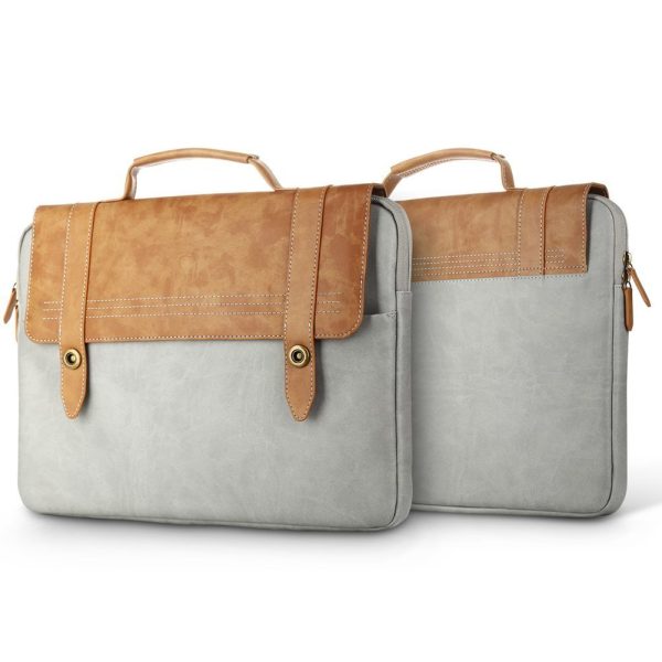 Baseus Laptop Bag British Series Ultra Soft Protective Notebook Bag 14 Inches Portable Leather Handbag for Macbook / All Other Windows Laptops