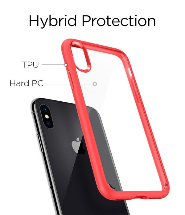 Apple iPhone XS / iPhone X Original Spigen Case Ultra Hybrid - Red