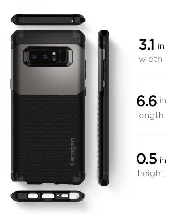 Galaxy Note 8 Spigen Hybrid Armor Case - Gunmetal Galaxy Note 8 Spigen Hybrid Armor Case - Gunmetal