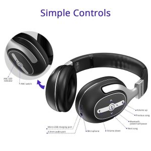 Tronsmart Encore S6 Active Noise Cancelling Headphones with 24 Hours Playtime and Built-in Mic and 3.5mm Audio Jack