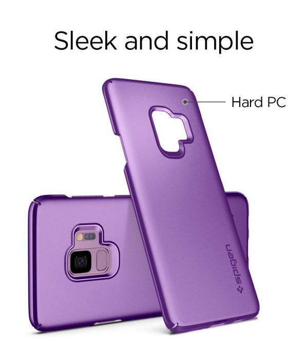 Samsung Galaxy S9 Spigen Original Thin Fit Case - Lilac Purple Samsung Galaxy S9 Spigen Original Thin Fit Case - Lilac Purple