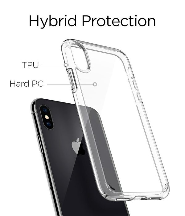 Apple iPhone XS / iPhone X Original Spigen Case Ultra Hybrid - Crystal Clear