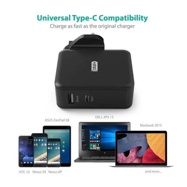 RAVPower 36W Type-C and USB Dual Port Fast Charger