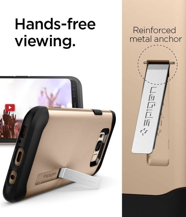 Galaxy S8 Plus Spigen Slim Armor Case with Kickstand - Champagne Gold