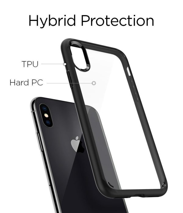 Apple iPhone XS / iPhone X Original Spigen Case Ultra Hybrid - Matte Black
