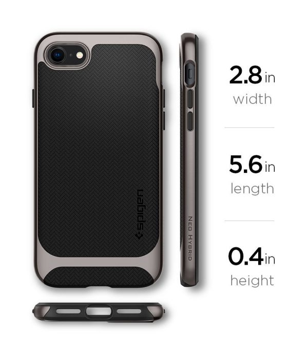 Apple iPhone 8 / 7 Original Spigen Case Neo Hybrid Herringbone - Gunmetal
