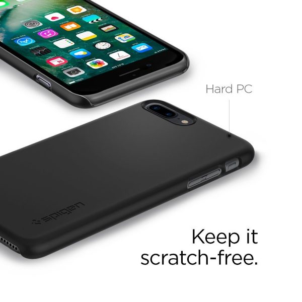 Apple iPhone 8 Plus / iPhone 7 Plus Spigen Thin Fit Case - SF Black Apple iPhone 8 Plus / iPhone 7 Plus Spigen Thin Fit Case - SF Black