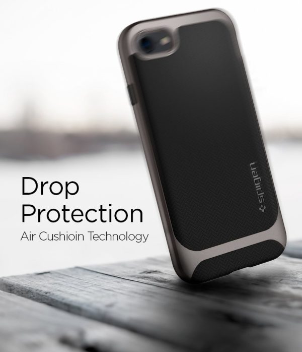 Apple iPhone 8 / 7 Original Spigen Case Neo Hybrid Herringbone - Gunmetal