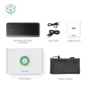 RAVPower 22000mah Power Bank High Capacity Portable Battery Pack 22000mah with 3 USB Ports,