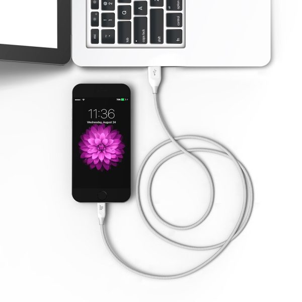 Tronsmart Double Braided Lightning Cable MFi Certified 1.2 M / 4 Feet Length - White