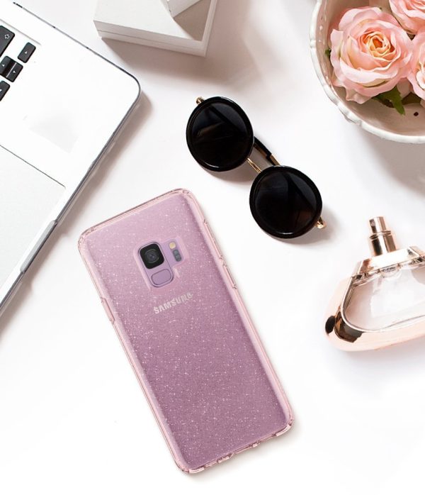 Galaxy S9 Spigen Liquid Crystal Glitter Case - Rose Quartz