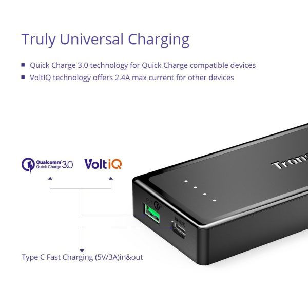 Tronsmart Presto PBT12 10400 mAh USB-C / Type-C External Battery/Portable Power Bank/Portable battery pack with Quick Charge 3.0 Technology