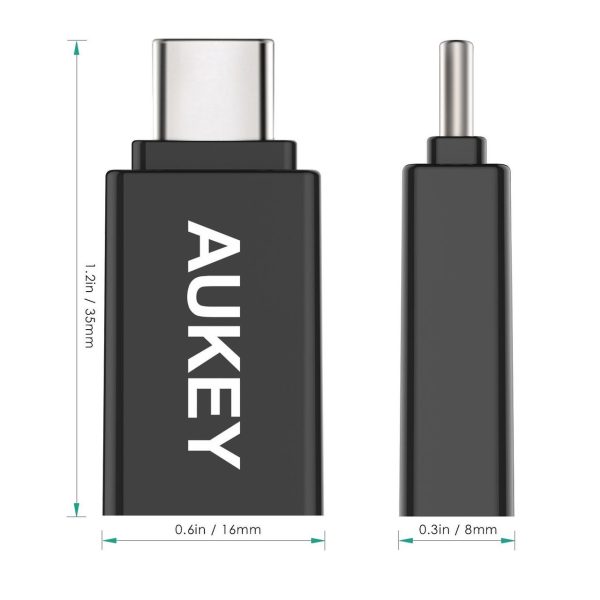 AUKEY USB Type C OTG Adapter Type-C to USB 3.0 Adapter 2 Pack - CB-A1 AUKEY USB Type C OTG Adapter Type-C to USB 3.0 Adapter 2 Pack - CB-A1