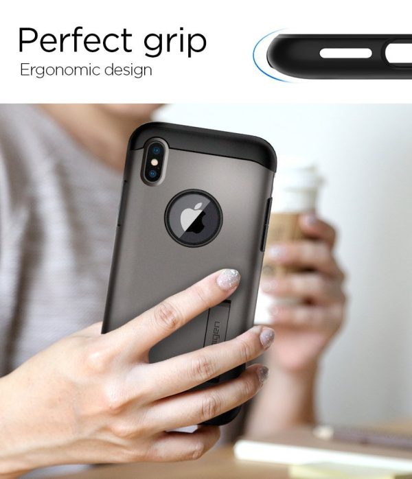 Apple iPhone X Spigen Slim Armor Case Gunmetal