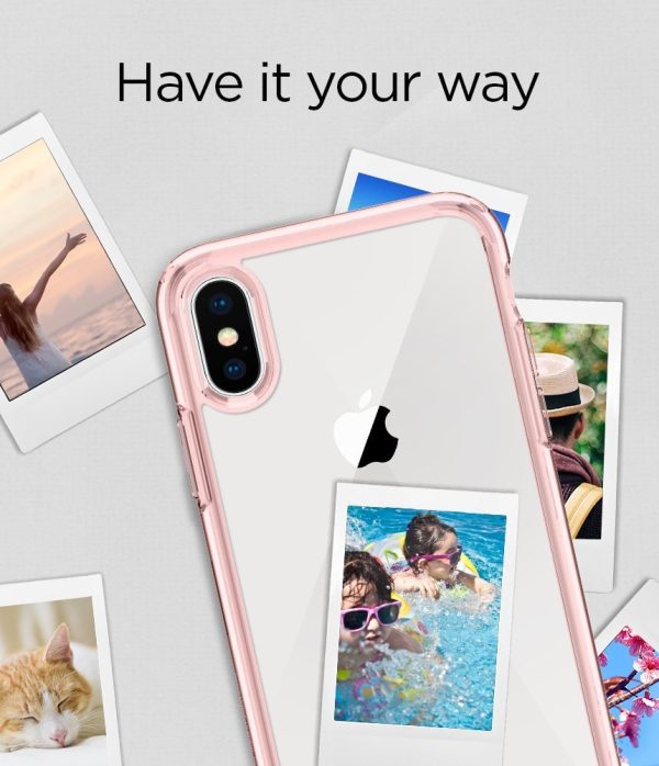 Apple iPhone XS / iPhone X Original Spigen Case Ultra Hybrid - Rose Crystal