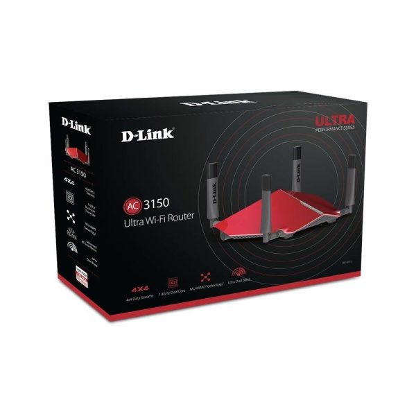 D-Link DIR-885L Dual Band Wireless Gigabit Ultra WiFi Router with MU-MIMO and 1.4GHz Dual Core Processor AC3150
