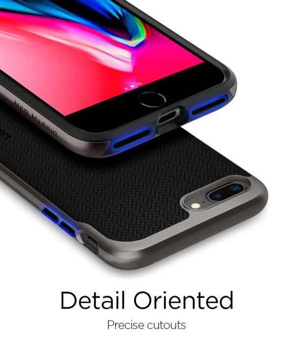 Apple iPhone 8 Plus / 7 Plus Original Spigen Case Neo Hybrid Herringbone - Gunmetal