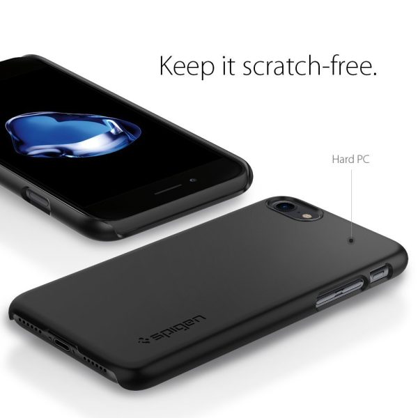 Apple iPhone 8 / iPhone 7 Spigen Thin Fit Case - SF Black Apple iPhone 8 / iPhone 7 Spigen Thin Fit Case - SF Black