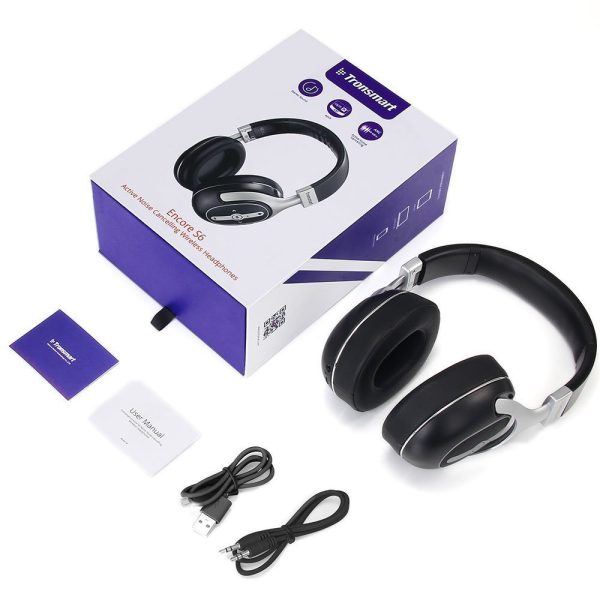 Tronsmart Encore S6 Active Noise Cancelling Headphones with 24 Hours Playtime and Built-in Mic and 3.5mm Audio Jack