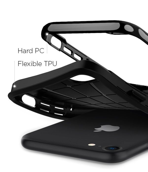 Apple iPhone 8 / 7 Original Spigen Case Neo Hybrid Herringbone - Shiny Black Apple iPhone 8 / 7 Original Spigen Case Neo Hybrid Herringbone - Shiny Black
