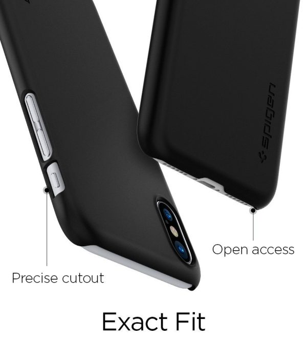 Apple iPhone X Spigen Original Thin Fit - Matte Black