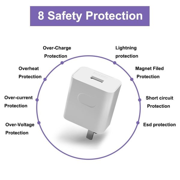 Huawei 5A SuperCharge Power Adapter, 4.5V 5A Huawei Fast Quick Charger with Super Charging USB C Cable(3.3FT) - US Plug