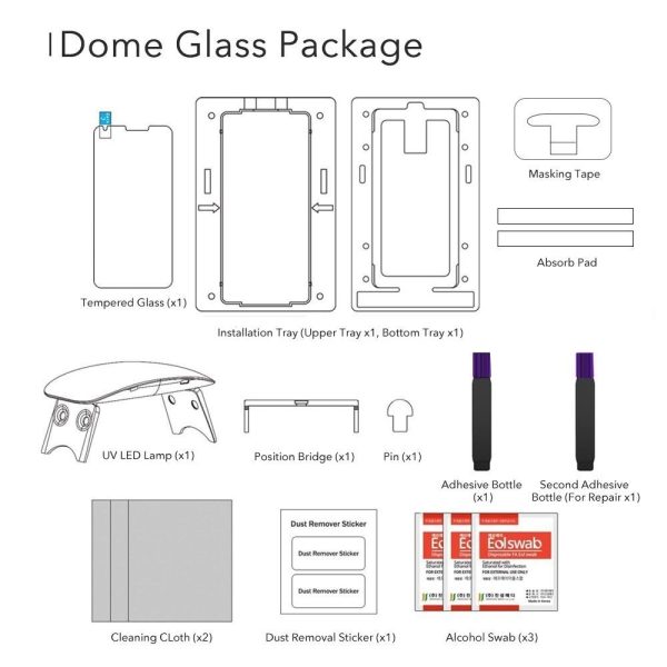 Galaxy S9 Plus Whitestone Dome Glass with UV Light & Easy Install Kit