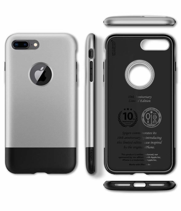 Apple iPhone 8 Plus / 7 Plus  Spigen Classic One with Air Cushion Technology - Aluminium Gray Apple iPhone 8 Plus / 7 Plus  Spigen Classic One with Air Cushion Technology - Aluminium Gray