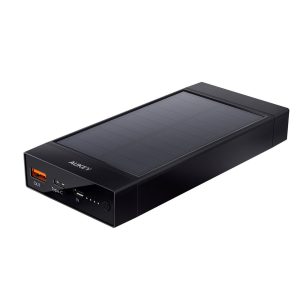 AUKEY 16000mAh Solar Powerbank with TYPE-C + USB + QC 3.0 (Black) - PB-P23