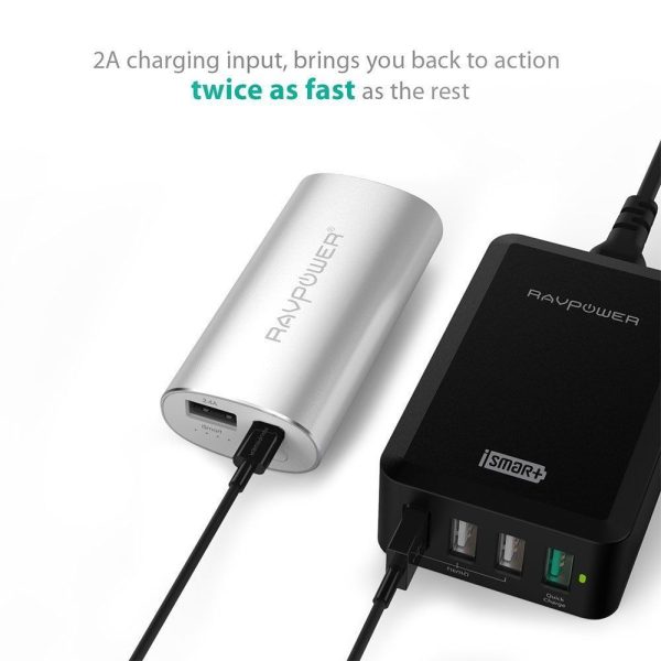 RAVPower 6700mah Portable Power Bank - RP-PB17  Silver