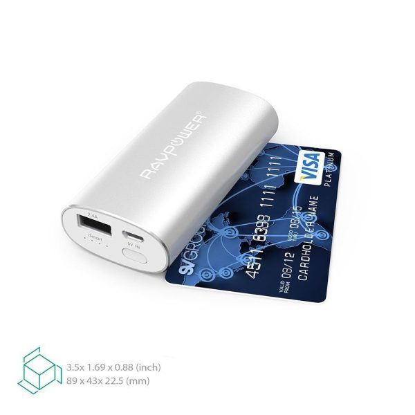 RAVPower 6700mah Portable Power Bank - RP-PB17  Silver