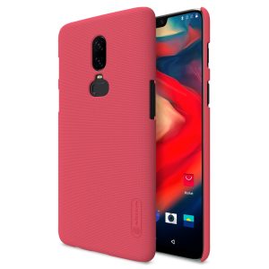 OnePlus 6 Frosted Shield Hard Back by Nillkin - Red