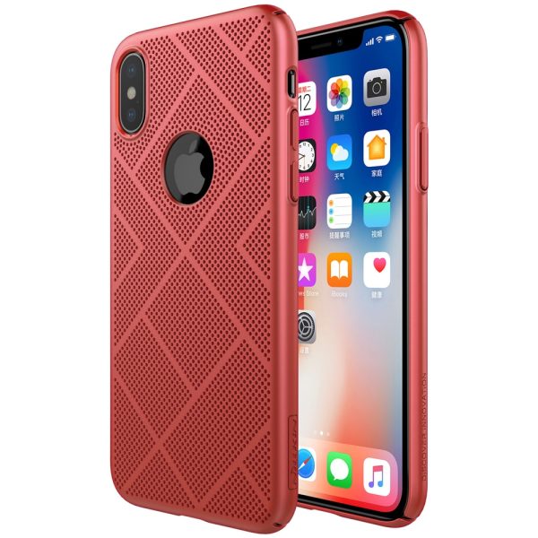 iPhone X Air Case Breathable Hard Back Cover by Nillkin - Red iPhone X Air Case Breathable Hard Back Cover by Nillkin - Red